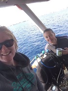 women scuba diving and technical diving in cyprus